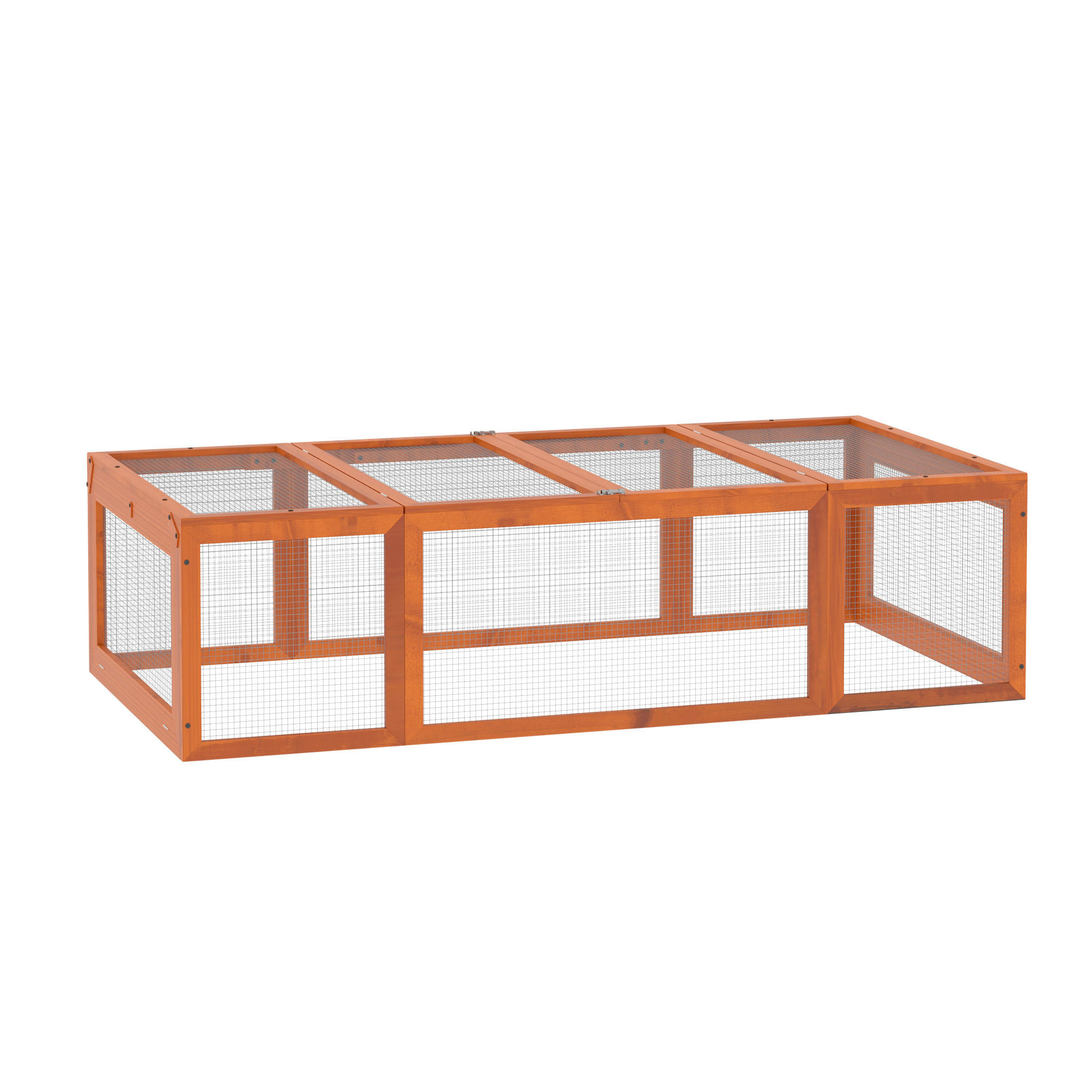 PawHut Stall orange Holz B/H/L: ca. 90x180x48 cm Kleintierstall - orange (48,00/90,00/180,00cm) - PawHut