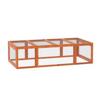 PawHut Stall orange Holz B/H/L: ca. 90x180x48 cm Kleintierstall - orange (48,00/90,00/180,00cm) - PawHut