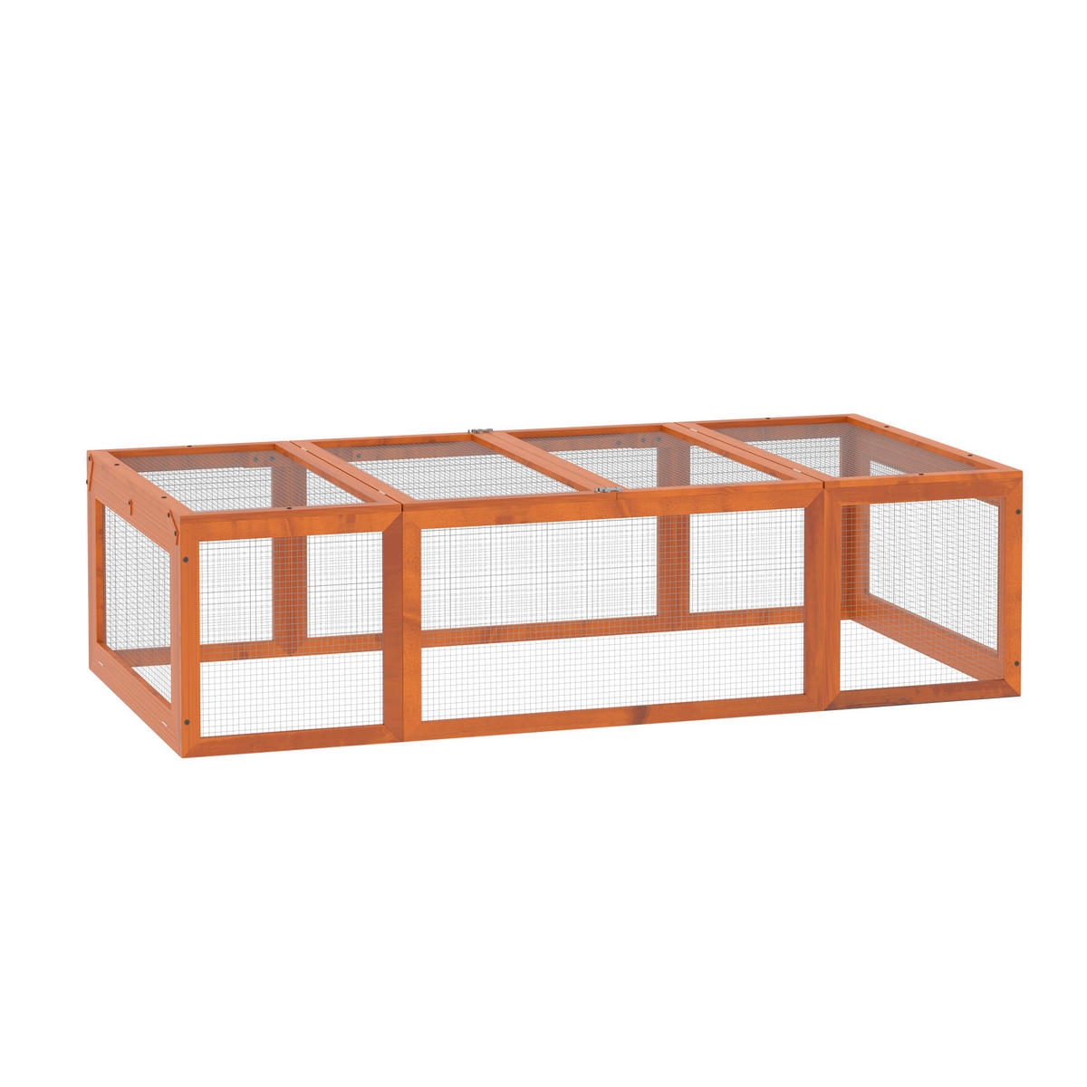 PawHut Stall orange Holz B/H/L: ca. 90x180x48 cm Kleintierstall - orange (48,00/90,00/180,00cm) - PawHut