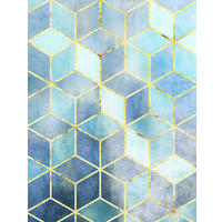 Komar Poster Mosaik Azzuro Abstrakt B/L: ca. 30x40 cm Mosaik Azzuro - (30,00/40,00cm) - Komar
