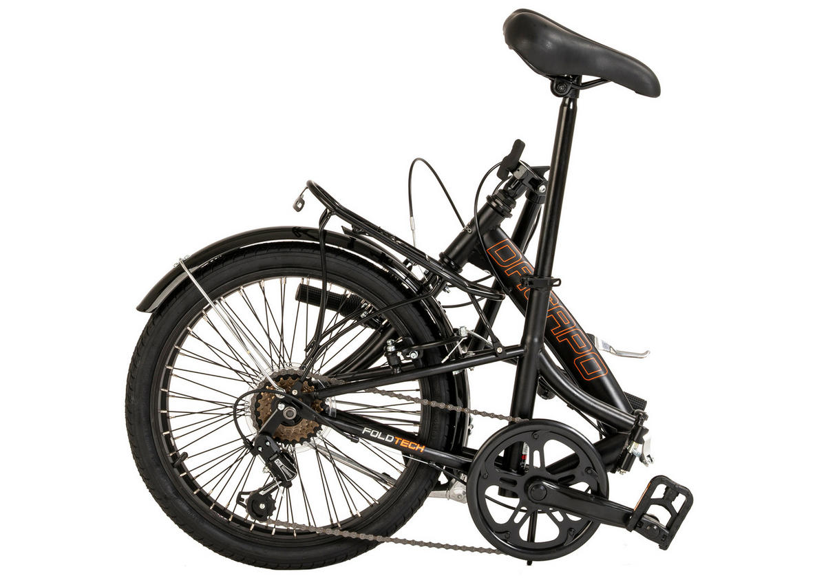 DaCapo Faltrad Foldtech Foldech 20 Zoll Rahmenhöhe 32 cm 6 Gänge schwarz schwarz ca. 20 Zoll Foldtech - schwarz (118,00/22,00/55,00cm) - DaCapo