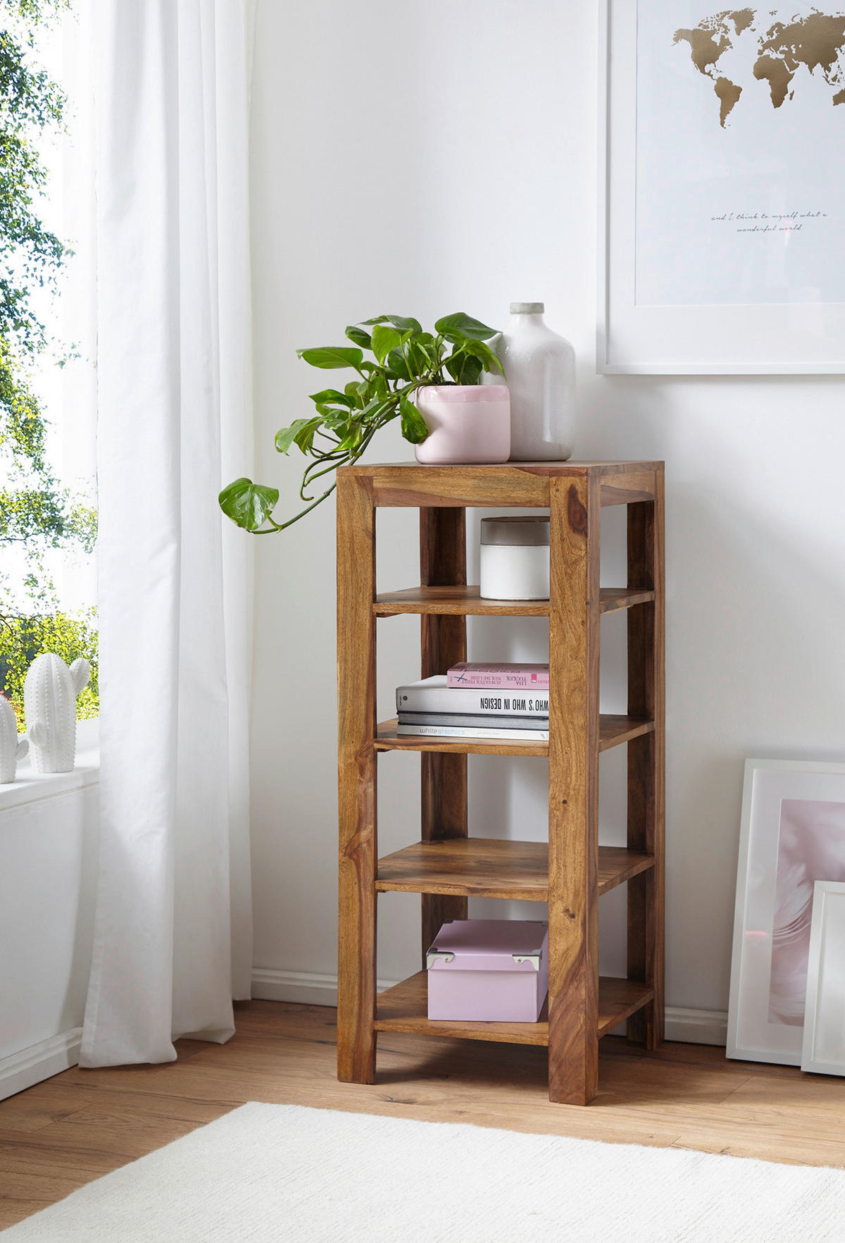 Standregal natur B/H/T: ca. 44x105x44 cm Standregal - natur (44,00/105,00/44,00cm) - Wohnling