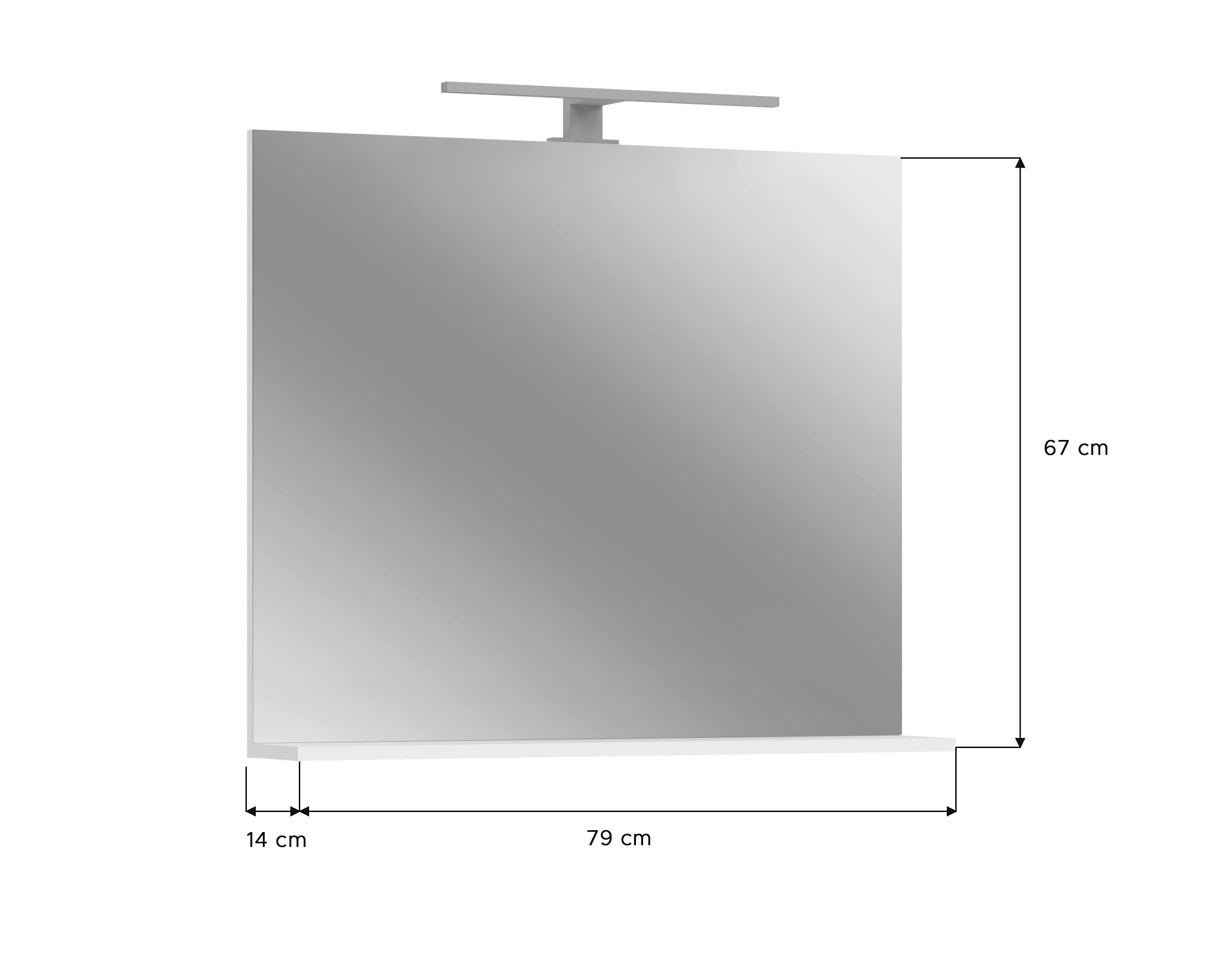 Badspiegel LOOM weiß B/H/T: ca. 79x73x16 cm LOOM - weiß (79,00/73,00/16,00cm) - xonox.home