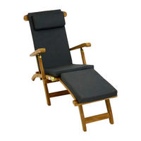 VCM Gartenliege braun Teakholz B/H/T: ca. 45x5x188 cm Gartenliege - braun/anthrazit (45,00/5,00/188,00cm) - VCM