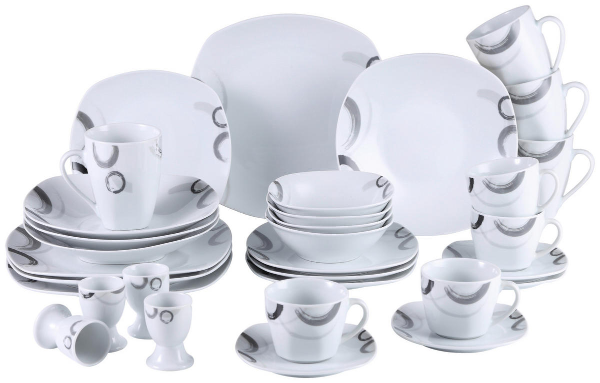 POCOline Kombiservice weiß Porzellan 32 tlg. Kombiservice_Sophie_32tlg. - weiß - POCOline