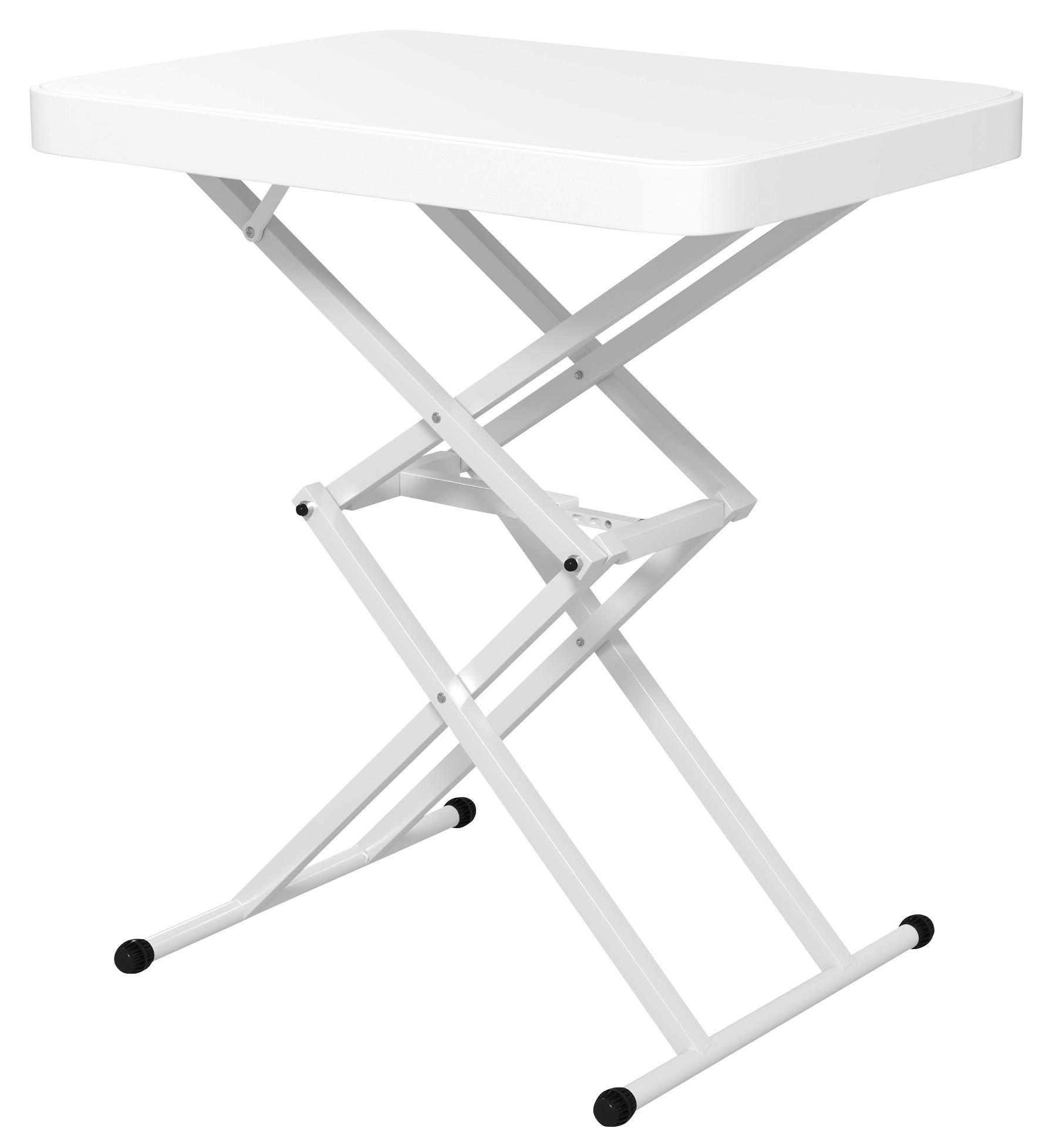 Outsunny Couchtisch weiß Metall B/H/L: ca. 45x70x65 cm Couchtisch - weiß (65,00/45,00/70,00cm) - Outsunny