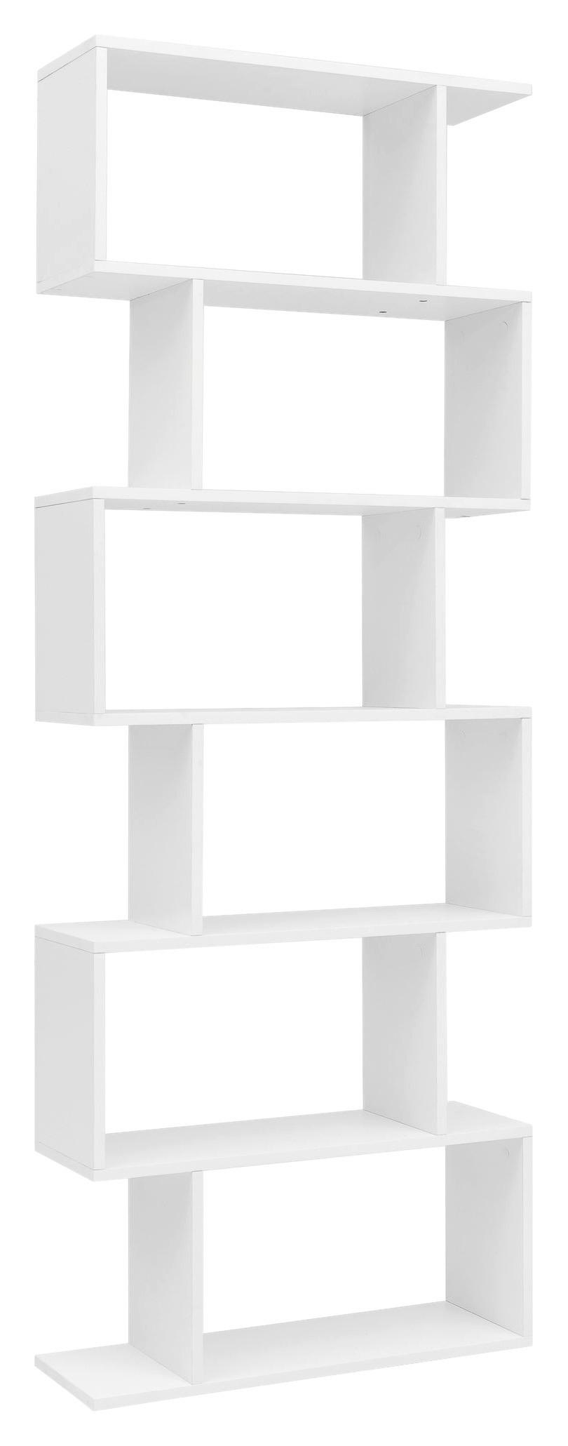 Regal weiß B/H/T: ca. 70x190,5x24,5 cm Bücherregal - weiß (70,00/190,50/24,50cm) - Wohnling