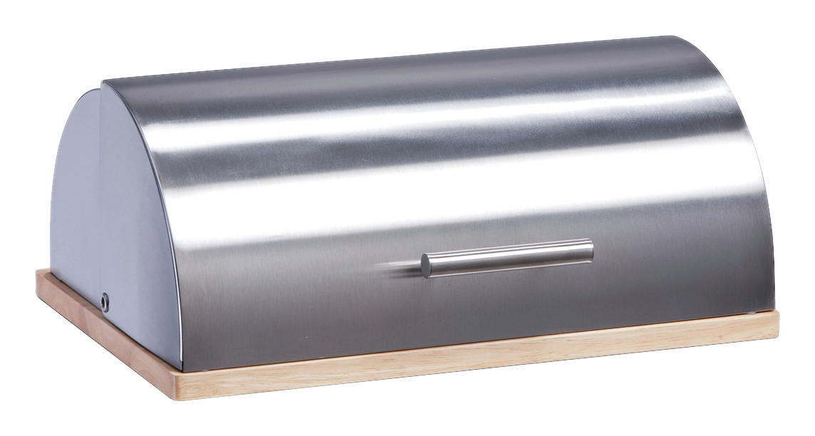 Zeller Brotkasten silber Edelstahl B/H/L: ca. 28x16x39 cm Brotkasten - natur/silber (39,00/28,00/16,00cm) - Zeller