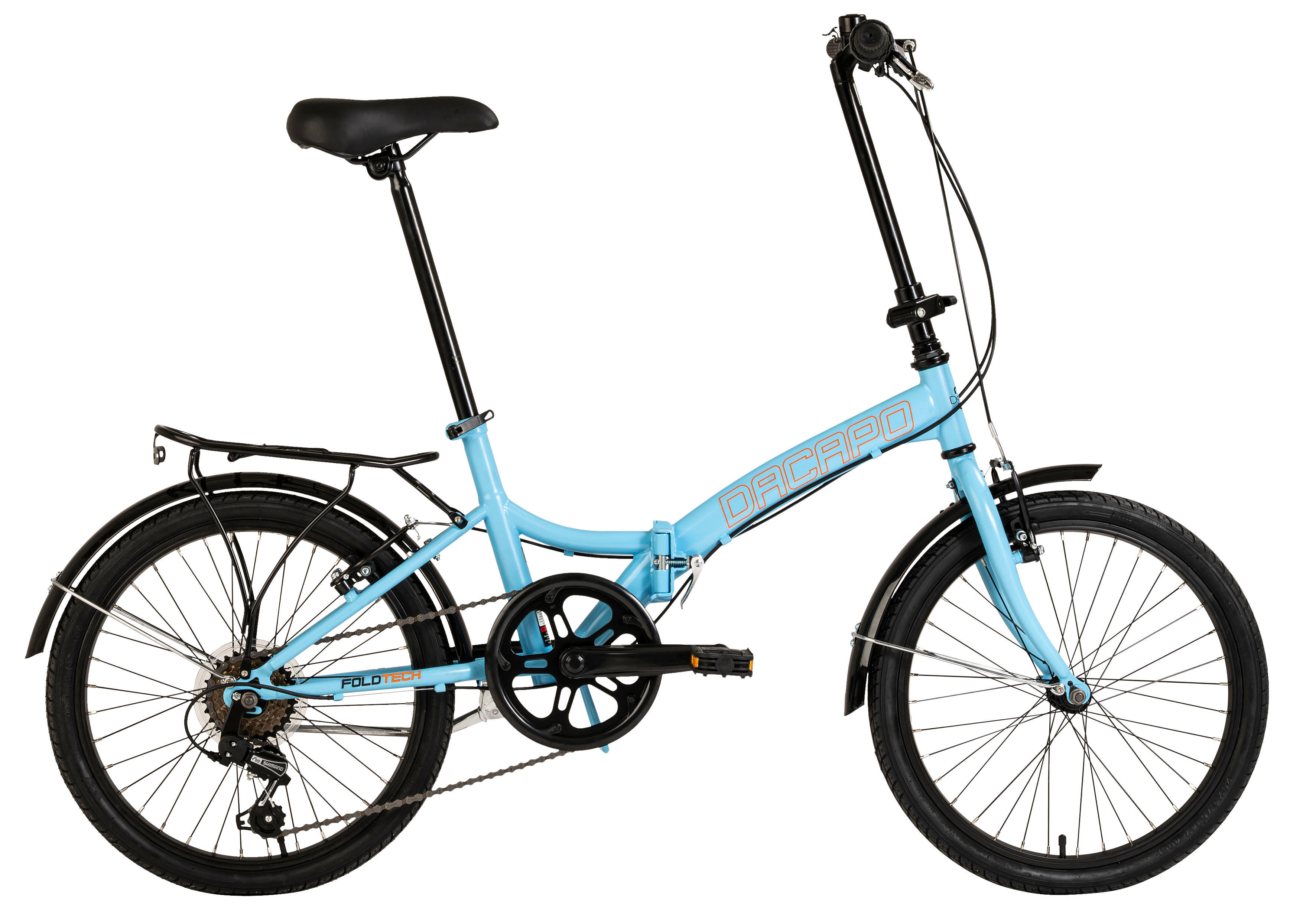 DaCapo Faltrad Foldtech Foldtech 20 Zoll Rahmenhöhe 32 cm 6 Gänge blau blau ca. 20 Zoll Foldtech - blau (118,00/23,00/55,00cm) - DaCapo