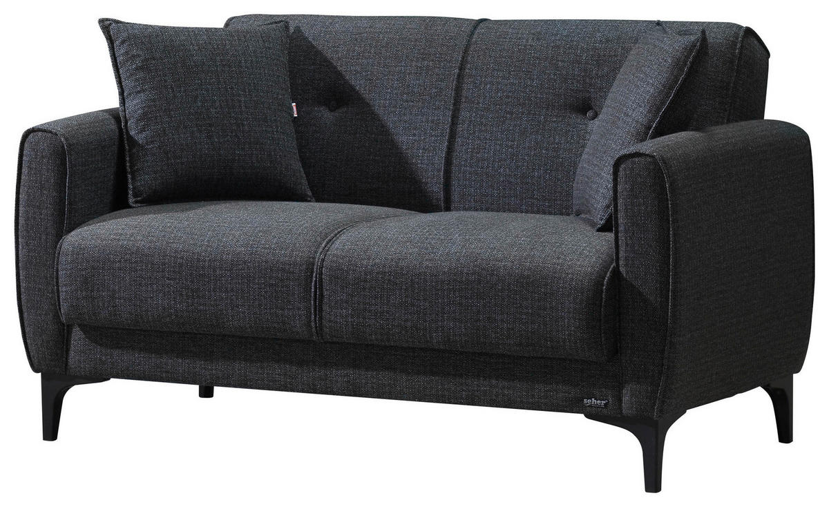 Sofa 3-2-1 San Marino anthrazit Microfaser San Marino - schwarz/anthrazit