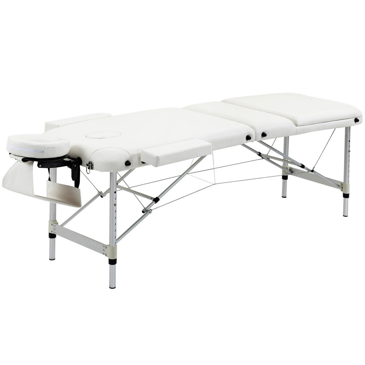 HOMCOM Massageliege weiß PVC B/H/L: ca. 60x215x84 cm Massageliege - weiß (84,00/60,00/215,00cm) - HOMCOM