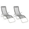 VCM Gartenliege-Set grau Stahl B/H/L: ca. 48x100x160 cm Gartenliege - grau (160,00/48,00/100,00cm) - VCM