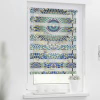 Doppelrollo Duo Orentalisches Muster blau B/T: ca. 100x150 cm Duo Orentalisches Muster - blau/grün (100,00/150,00cm) - LICHTBLICK