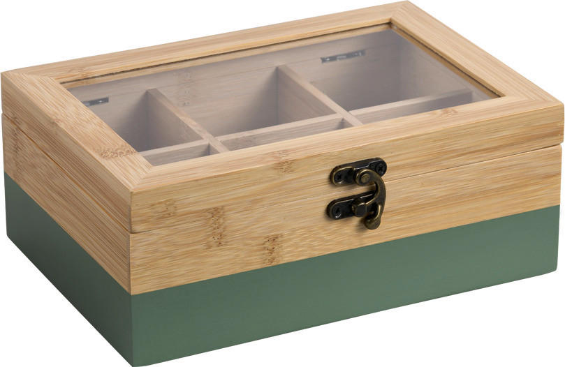 Kesper Teebox natur MDF B/H/L: ca. 15x8,5x21,5 cm Teebox - natur (21,50/15,00/8,50cm) - Kesper