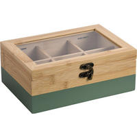 Kesper Teebox natur MDF B/H/L: ca. 15x8,5x21,5 cm Teebox - natur (21,50/15,00/8,50cm) - Kesper