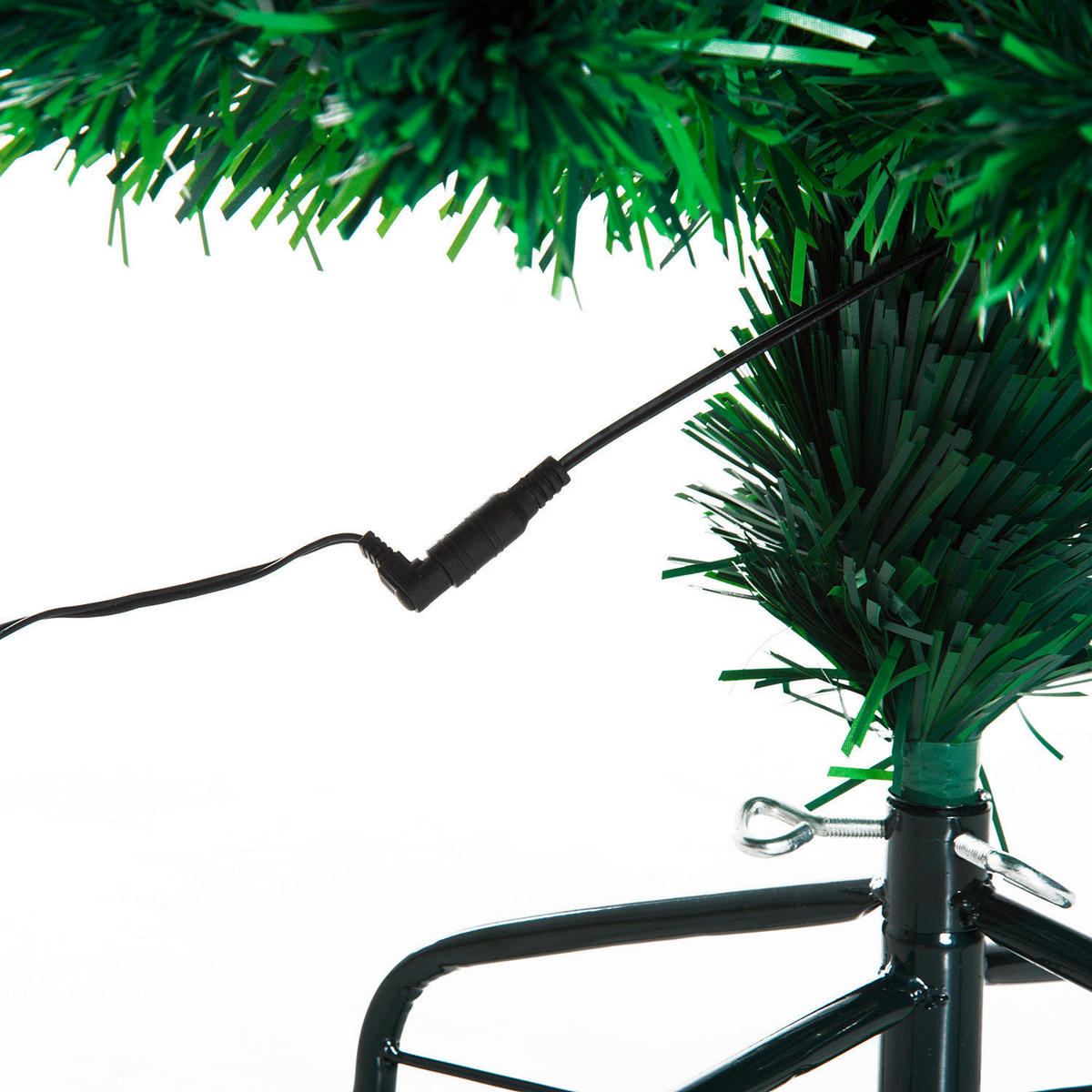 HOMCOM Weihnachtsbaum grün Metall H/D: ca. 120x60 cm Weihnachtsbaum - grün (60,00/120,00cm) - HOMCOM