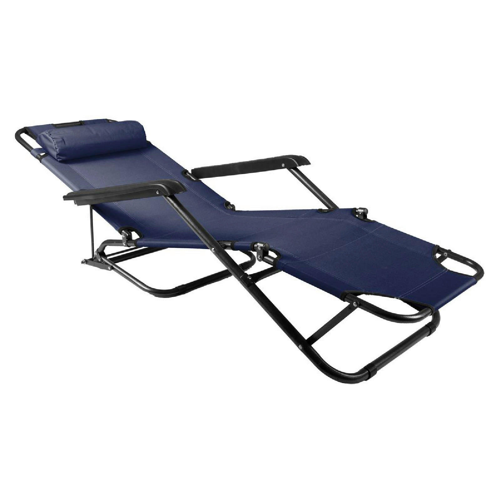 VCM Sonnenliege navy Polyester-Mischgewebe B/L: ca. 46x155 cm online ...