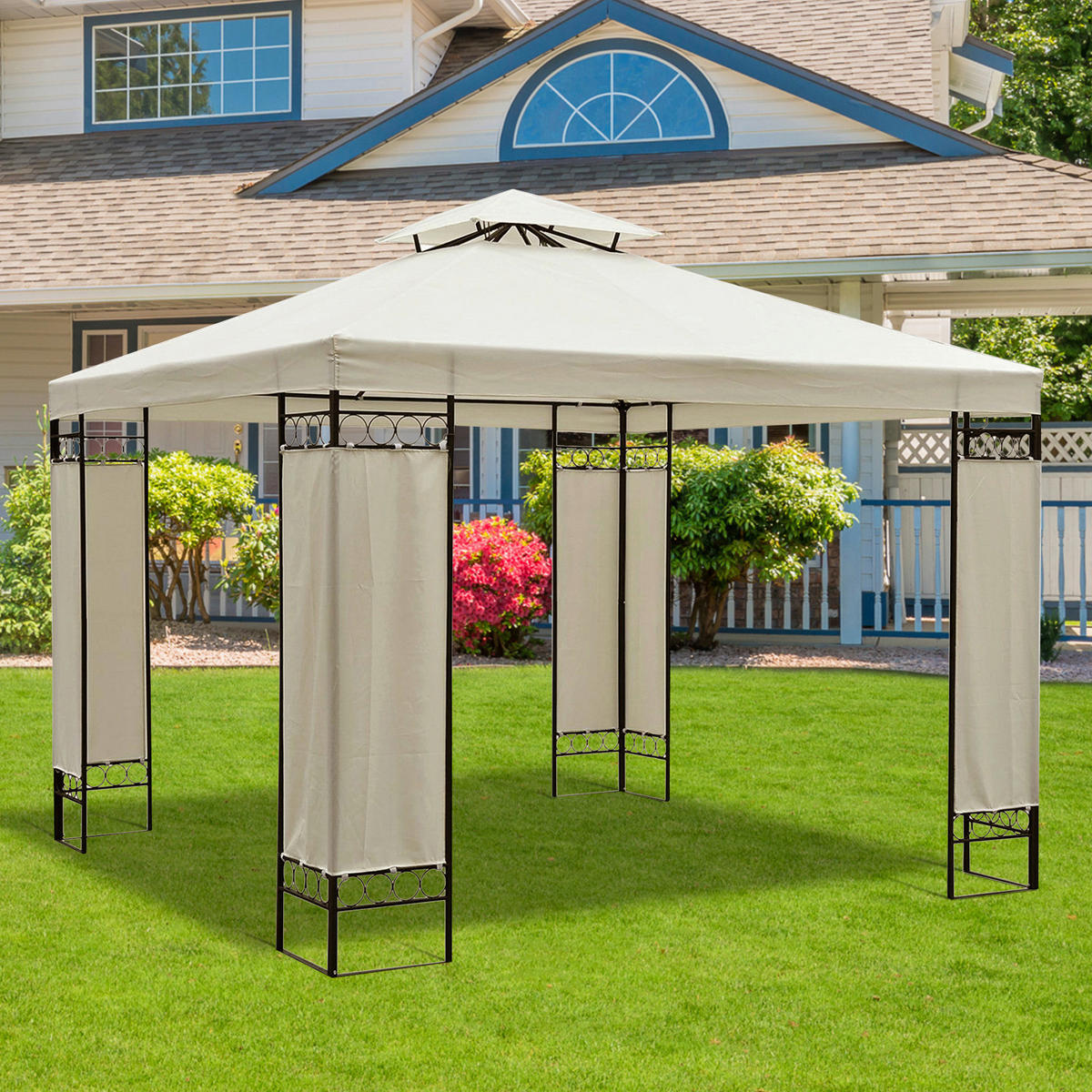 Outsunny Ersatzdach Ersatzdach - creme (300,00/300,00cm) - Outsunny