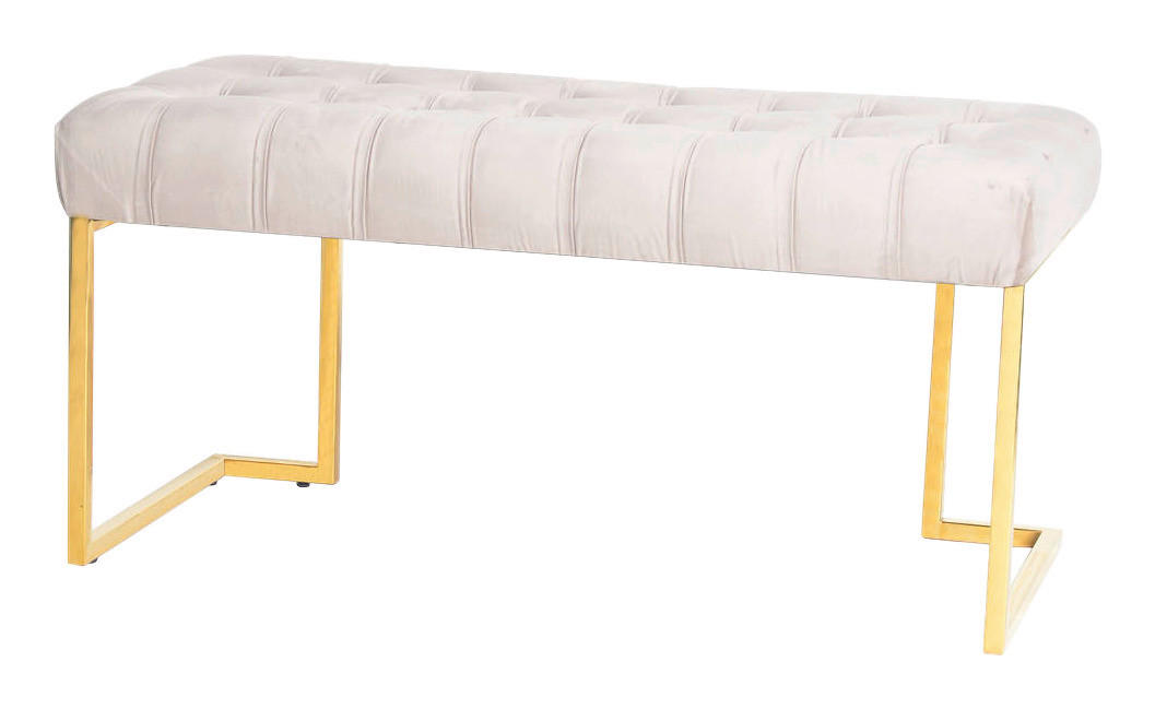 Sitzbank Rare 201 taupe B/H/T: ca. 47x48x100 cm Rare 201 - gold/taupe (47,00/48,00/100,00cm) - 360 Living