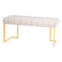 Sitzbank Rare 201 taupe B/H/T: ca. 47x48x100 cm Rare 201 - gold/taupe (47,00/48,00/100,00cm) - 360 Living