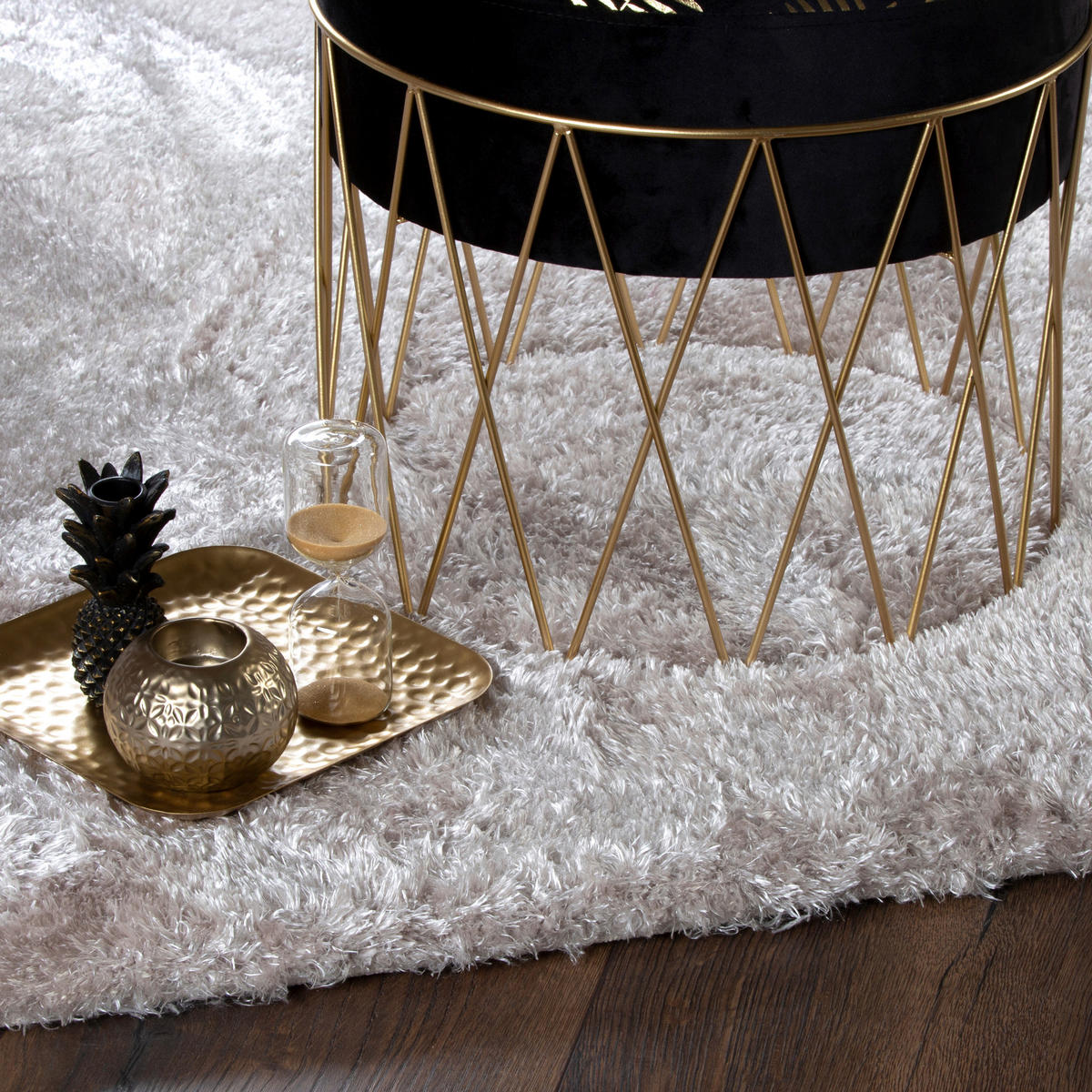 Obsession Teppich My Glitter pearl B/L: ca. 80x150 cm My Glitter - pearl (80,00/150,00cm) - Obsession
