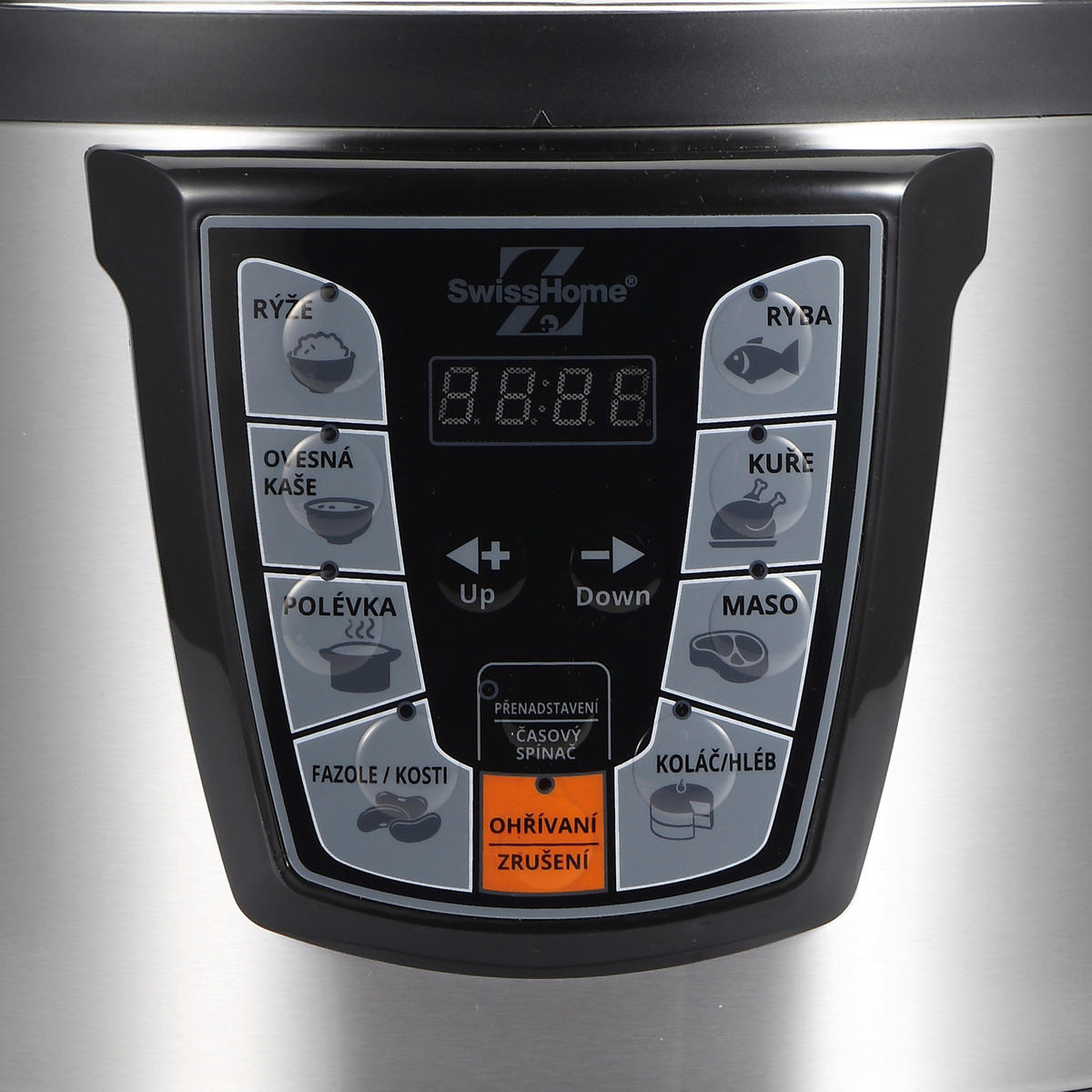 SWISS HOME Schnellkochtopf LOW COOKER schwarz Edelstahl LOW COOKER - schwarz/silber - SWISS HOME