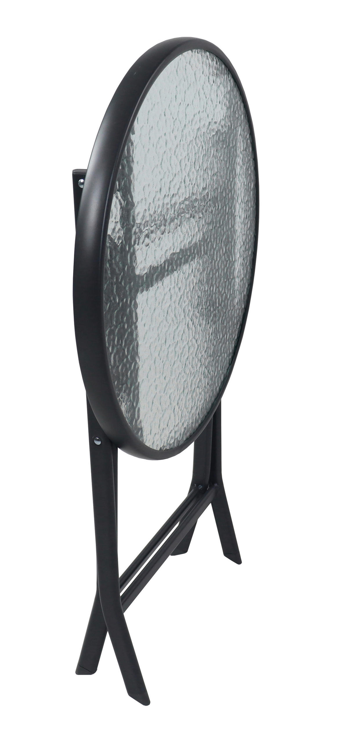 VCM Gartentisch anthrazit Metall B/H/L: ca. 55x70x55 cm Gartentisch rund klappbar Sonlas - anthrazit (55,00/55,00/70,00cm) - VCM