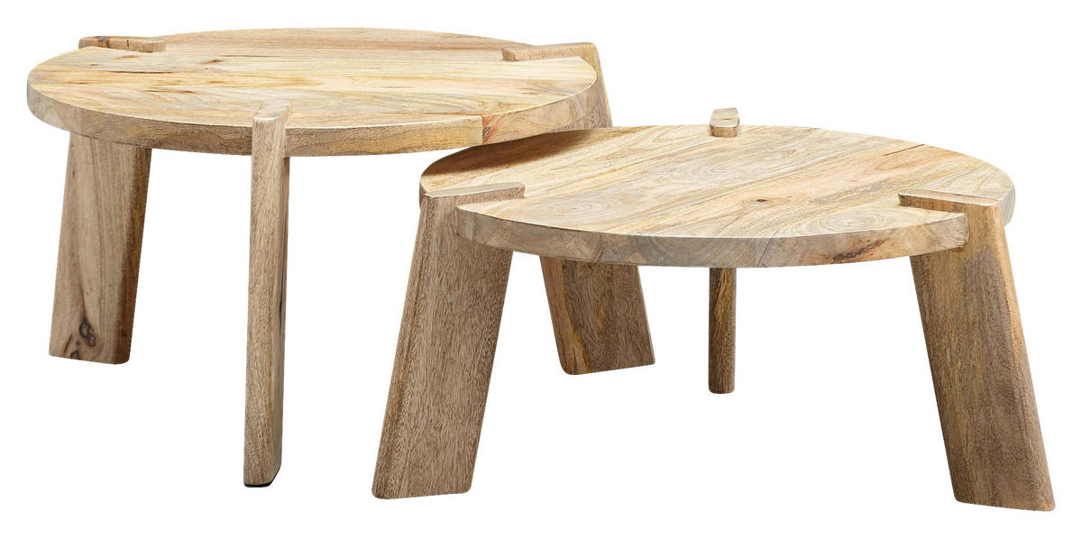 Couchtisch 2er-Set. natur 2er-Set. - natur - Wohnling
