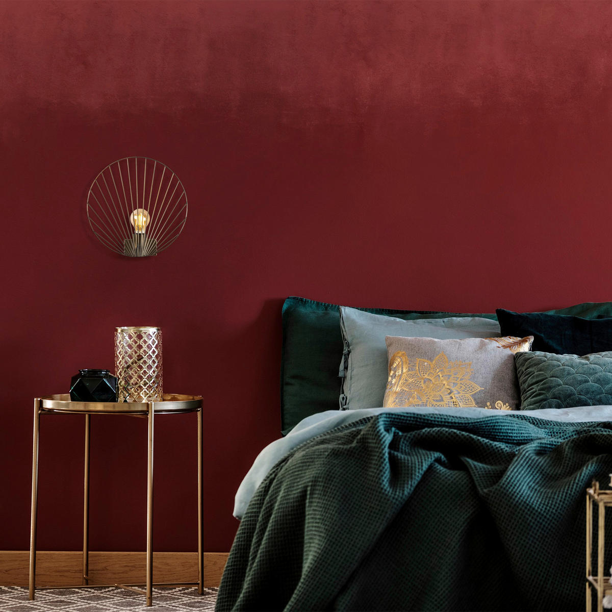 Opviq Wandleuchte Byisoo bronze Metall B/H/T/L/D: ca. 12x30x12x30x30 cm E27 1 Brennstellen Byisoo - bronze (30,00/12,00/30,00cm) - Opviq