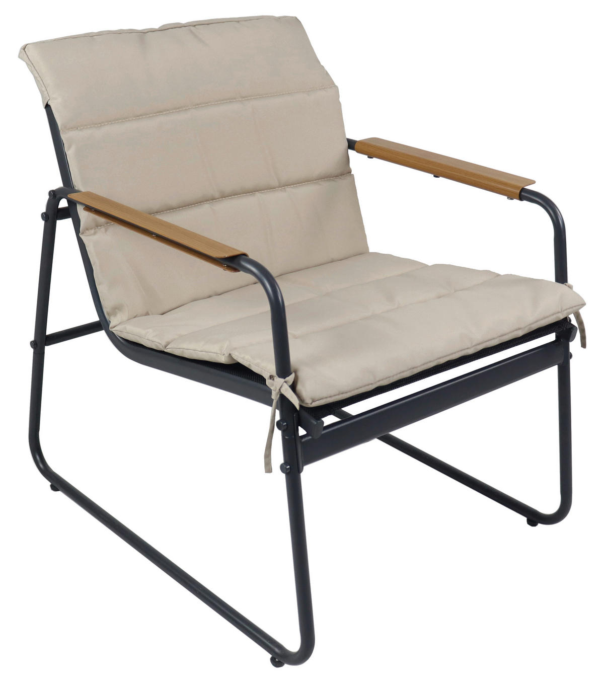 VCM Gartensitzgruppe creme Textilene B/H/L: ca. 110x76x74 cm Gartensitz-/Essgruppe 4 tlg. - creme (74,00/110,00/76,00cm) - VCM