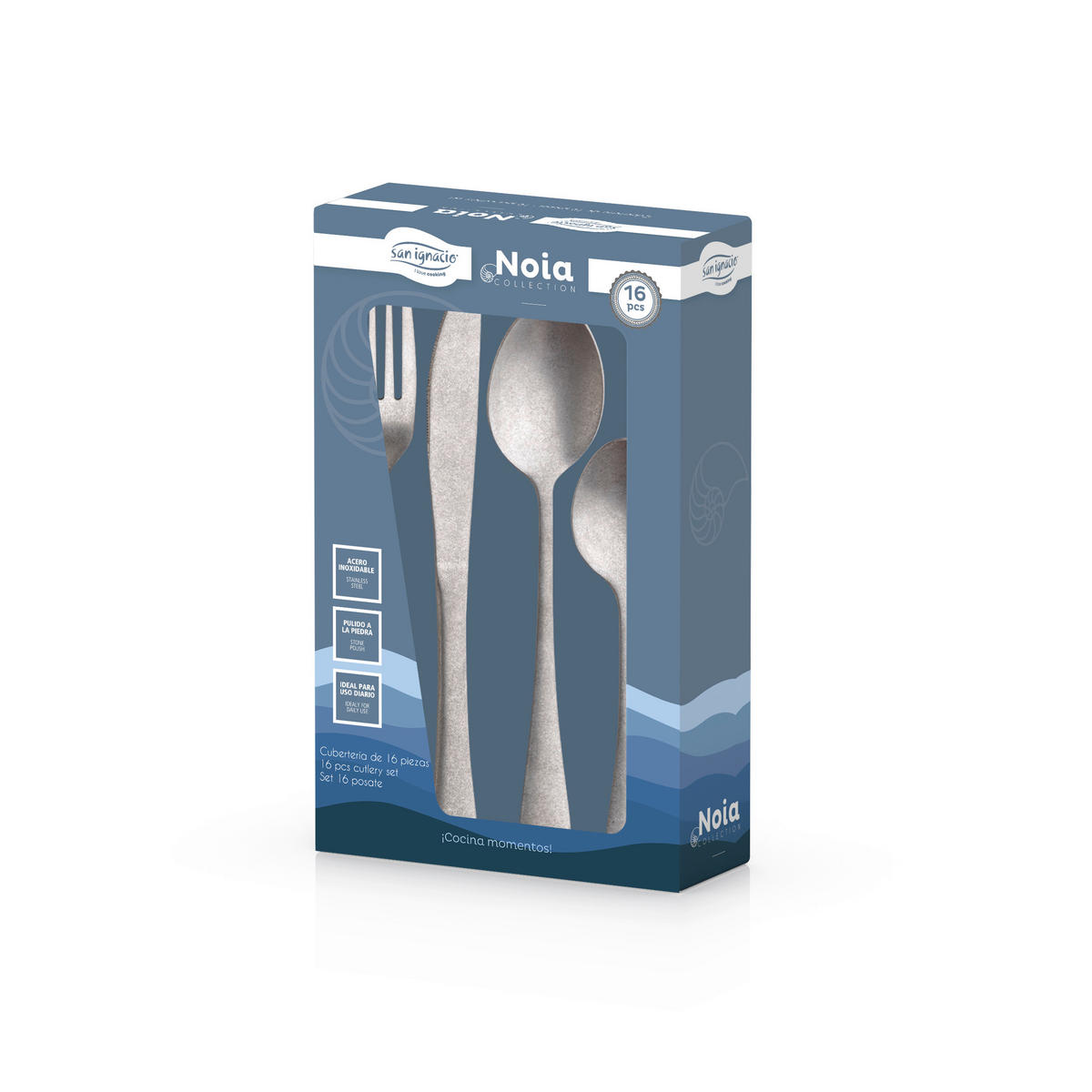 SAN IGNACIO Besteckset NOIA silber Edelstahl 16 tlg. NOIA - silber - SAN IGNACIO
