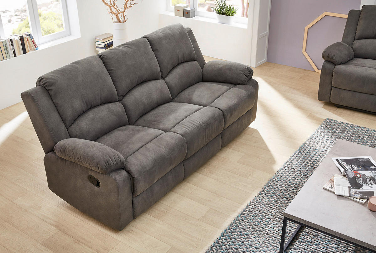 Sofa 3-2-1 anthrazit B/H/T: ca. 204x97x87 cm Dakota_3F-2F-1F_Sofa 3-2-1 - anthrazit (204,00/97,00/87,00cm)
