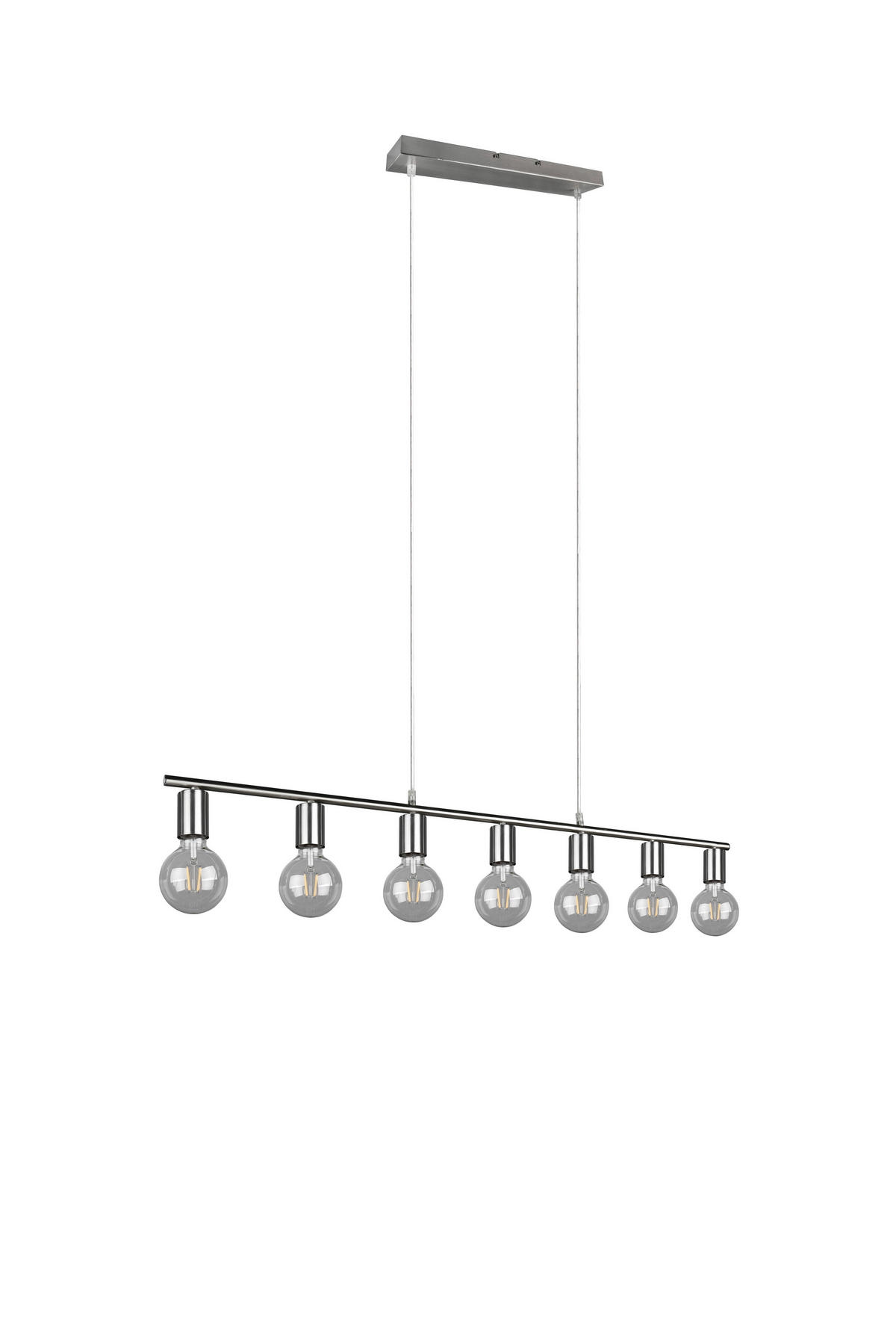 Reality Pendelleuchte  R30187007  Vannes nickel matt Metall B/H/T: ca. 110x150x8 cm E27 7 Brennstellen Vannes - nickel matt (110,00/150,00/8,00cm) - Reality