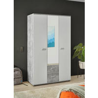 Kleiderschrank Matino Beton B/H/T: ca. 115x191x53 cm Matino - Beton/weiß (115,00/191,00/53,00cm)