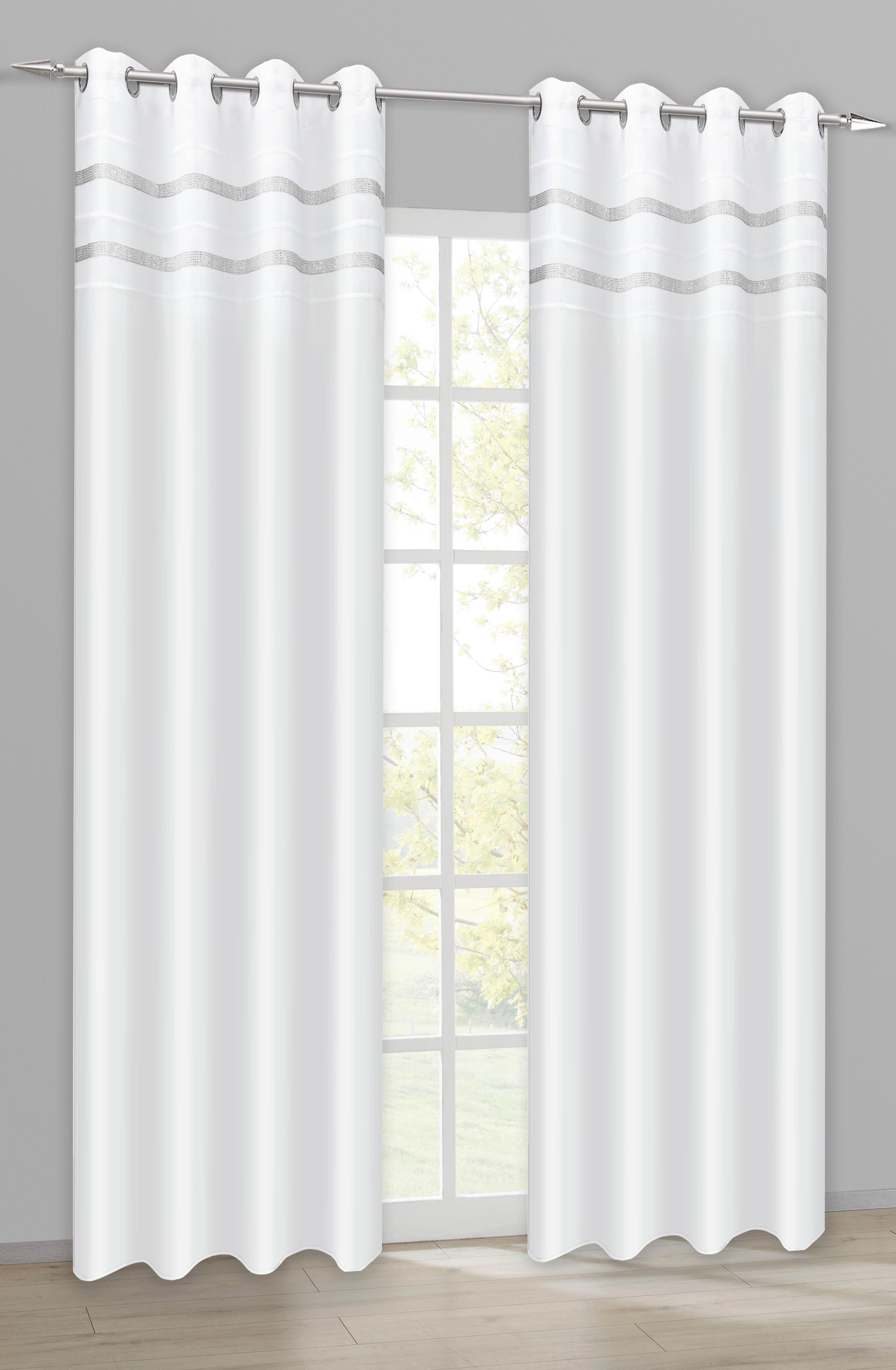 POCOline Ösenvorhang Strass weiß B/L: ca. 140x245 cm Strass - weiß (140,00/245,00cm) - POCOline