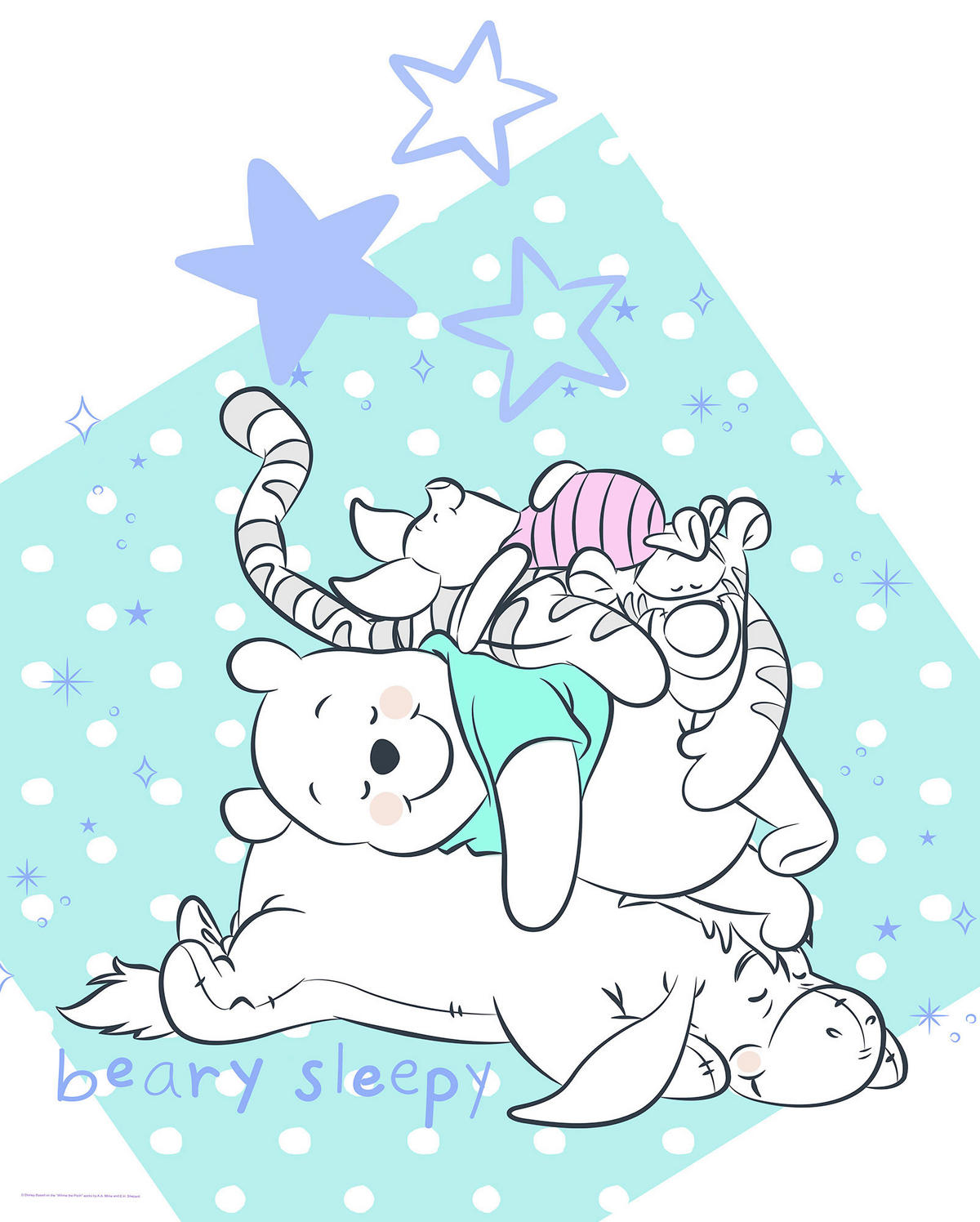 Komar Poster Winnie Pooh Beary Sleepy Disney B/L: ca. 40x50 cm Winnie Pooh Beary Sleepy - (40,00/50,00cm) - Komar