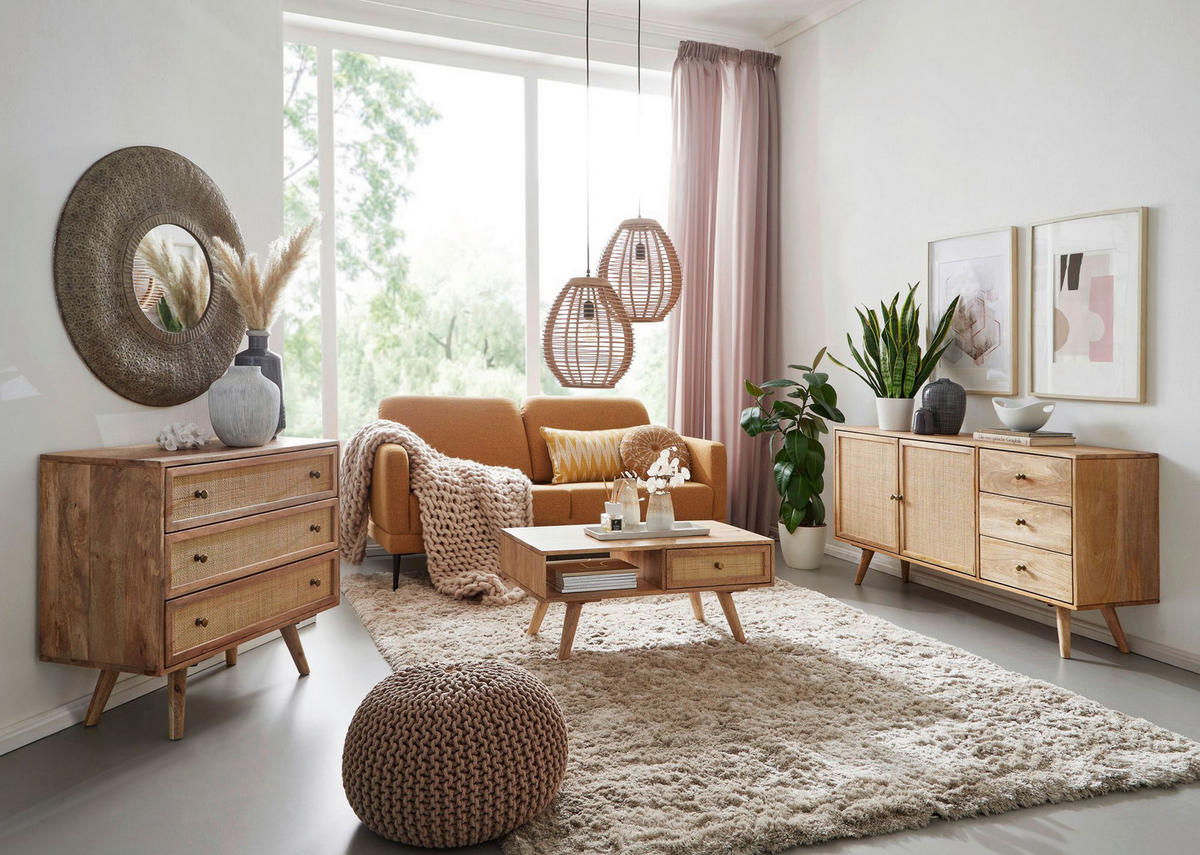 Sideboard natur B/H/T: ca. 140x75x40 cm Sideboard - natur (140,00/75,00/40,00cm) - Wohnling