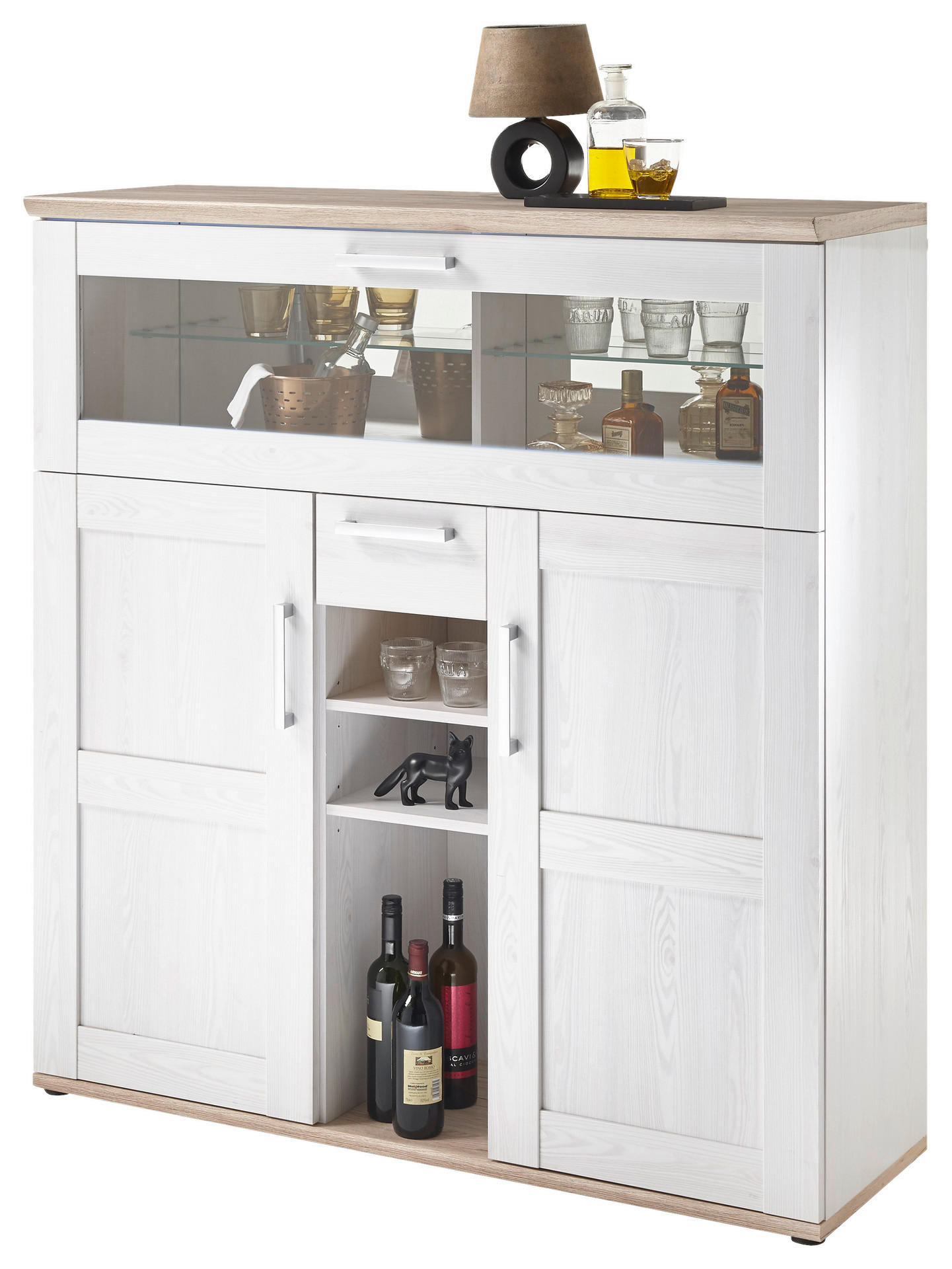 Barelement Romance Sibiu Lärche Nachbildung San-Remo Nachbildung B/H/T: ca. 128x136x42 cm Romance - (128,00/136,00/42,00cm)