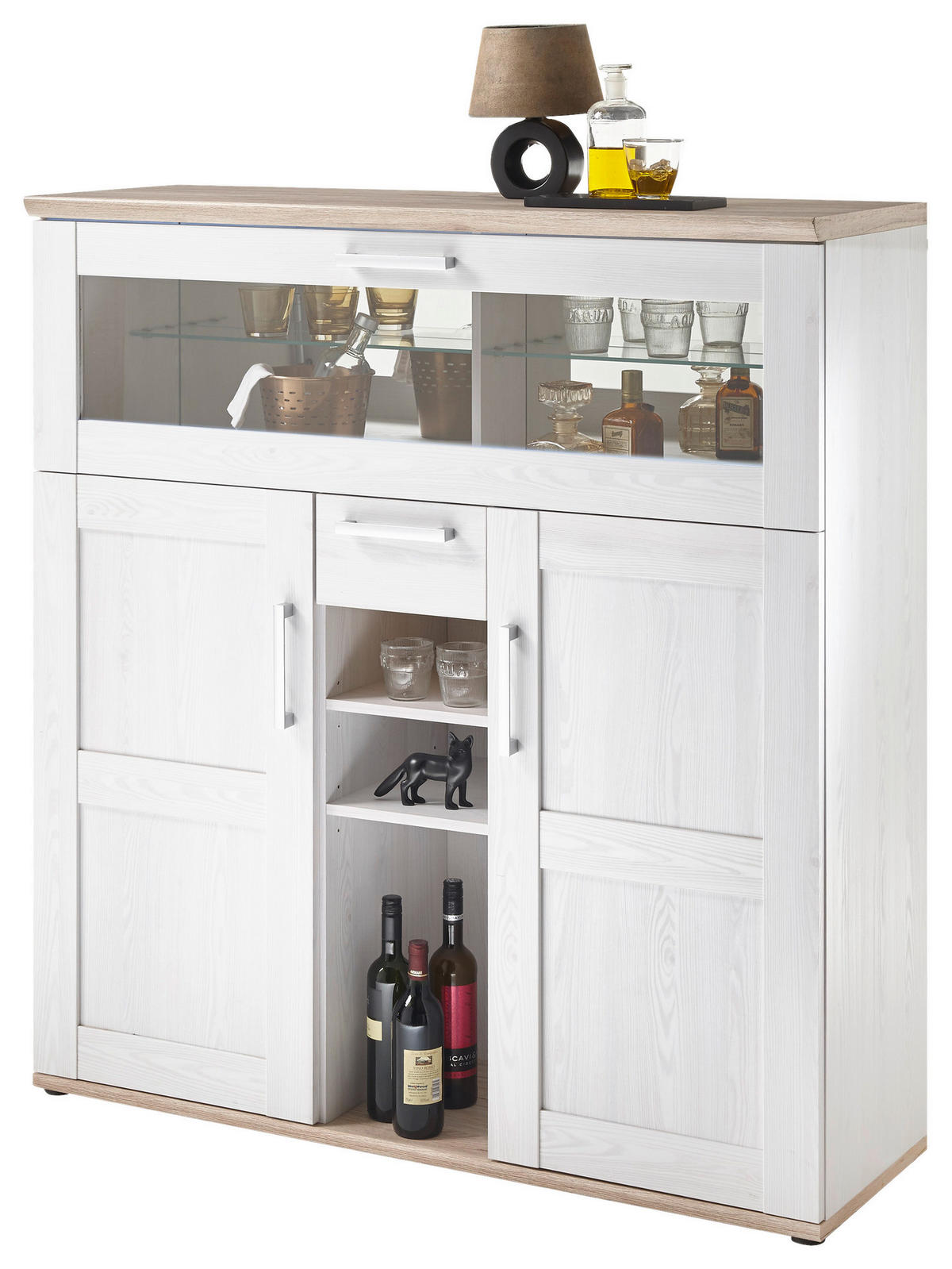 Barelement Romance Sibiu Lärche Nachbildung San-Remo Nachbildung B/H/T: ca. 128x136x42 cm Romance - (128,00/136,00/42,00cm)