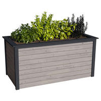 Karibu Hochbeet grau Holz B/H/L: ca. 178x97x97 cm Hochbeet_3 - grau (97,00/178,00/97,00cm) - Karibu