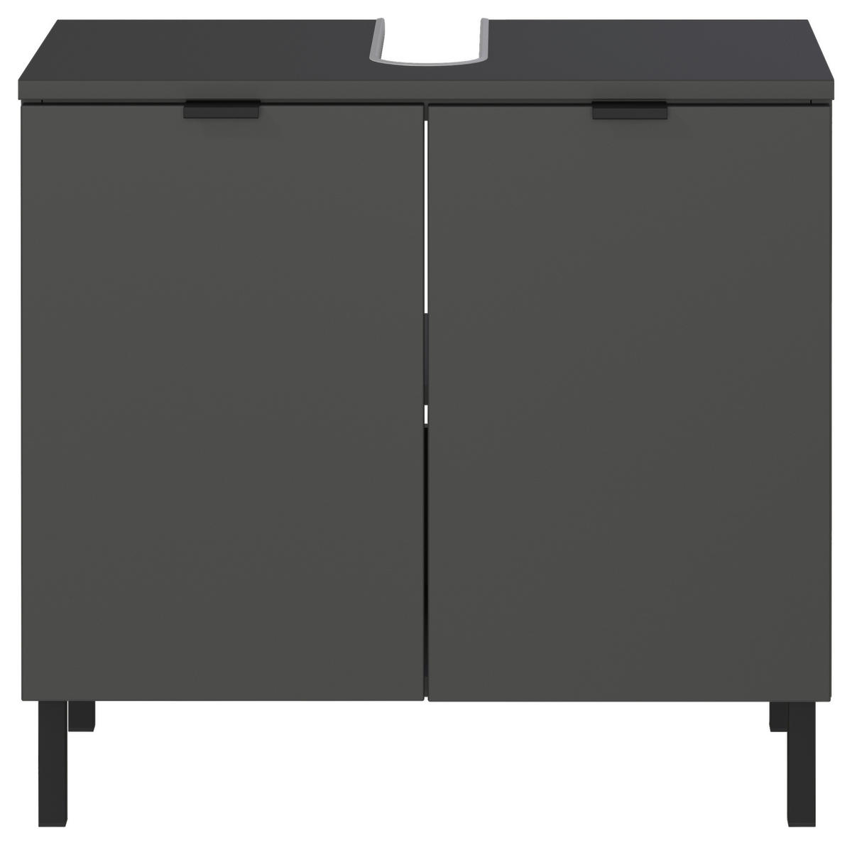 Waschbeckenunterschrank 1980-547 Graphit B/H/T: ca. 60x56x34 cm 1980-547 - Graphit (60,00/56,00/34,00cm) - Germania