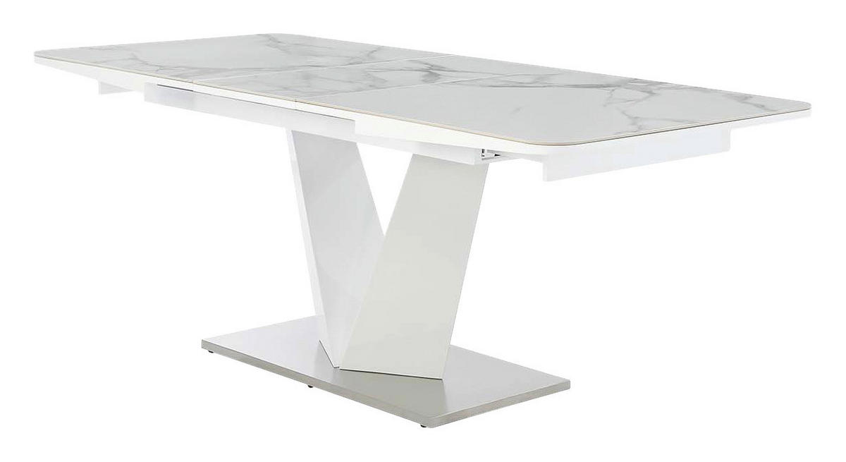 Esstisch  weiß B/H/T: ca. 160x76x90 cm Langeoog_Esstisch_6003494 - weiß/Edelstahl (160,00/76,00/90,00cm)