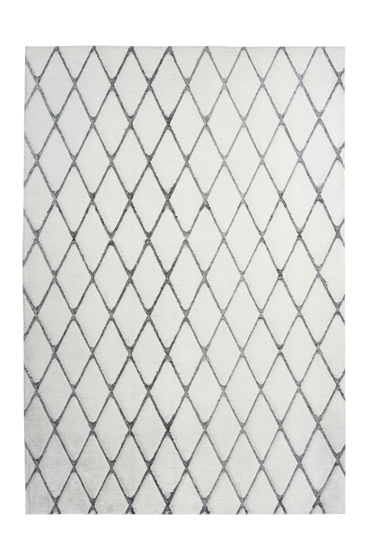 360Living Teppich Vivica anthrazit B/L: ca. 80x150 cm Vivica - weiß/anthrazit (80,00/150,00cm) - 360Living