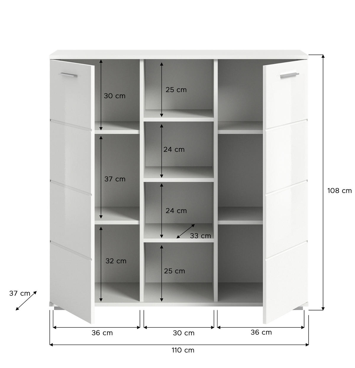 Garderobe PREGO B/H/T: ca. 180x191x37 cm PREGO - (180,00/191,00/37,00cm) - xonox.home