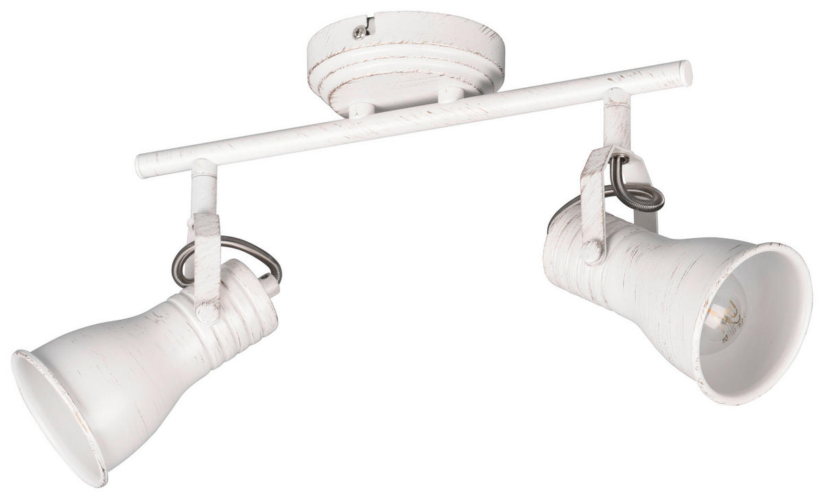 TRIO Strahler STEAM 813400227 weiß Metall B/H/T: ca. 30x22x10 cm E14 2 Brennstellen Steam - weiß (30,00/22,00/10,00cm) - Trio