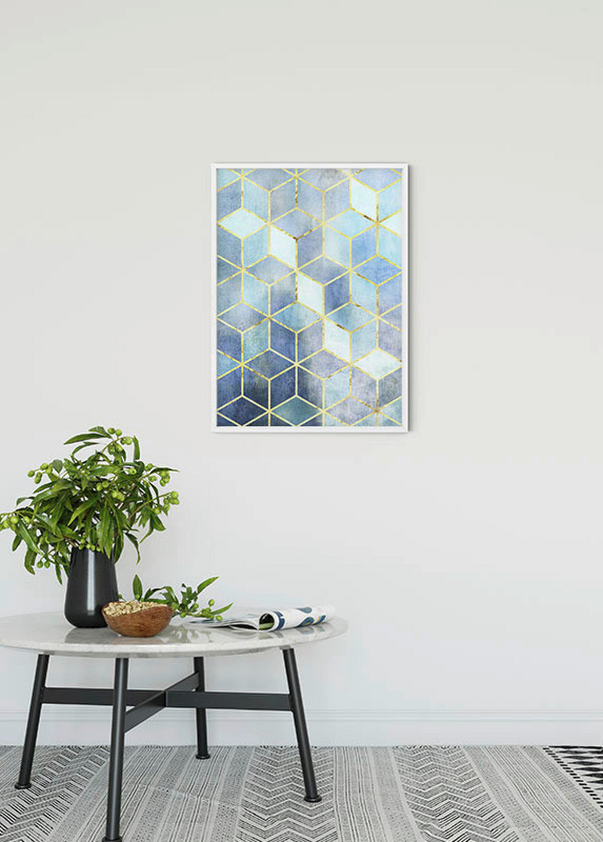 Komar Poster Mosaik Azzuro Abstrakt B/L: ca. 50x70 cm Mosaik Azzuro - (50,00/70,00cm) - Komar
