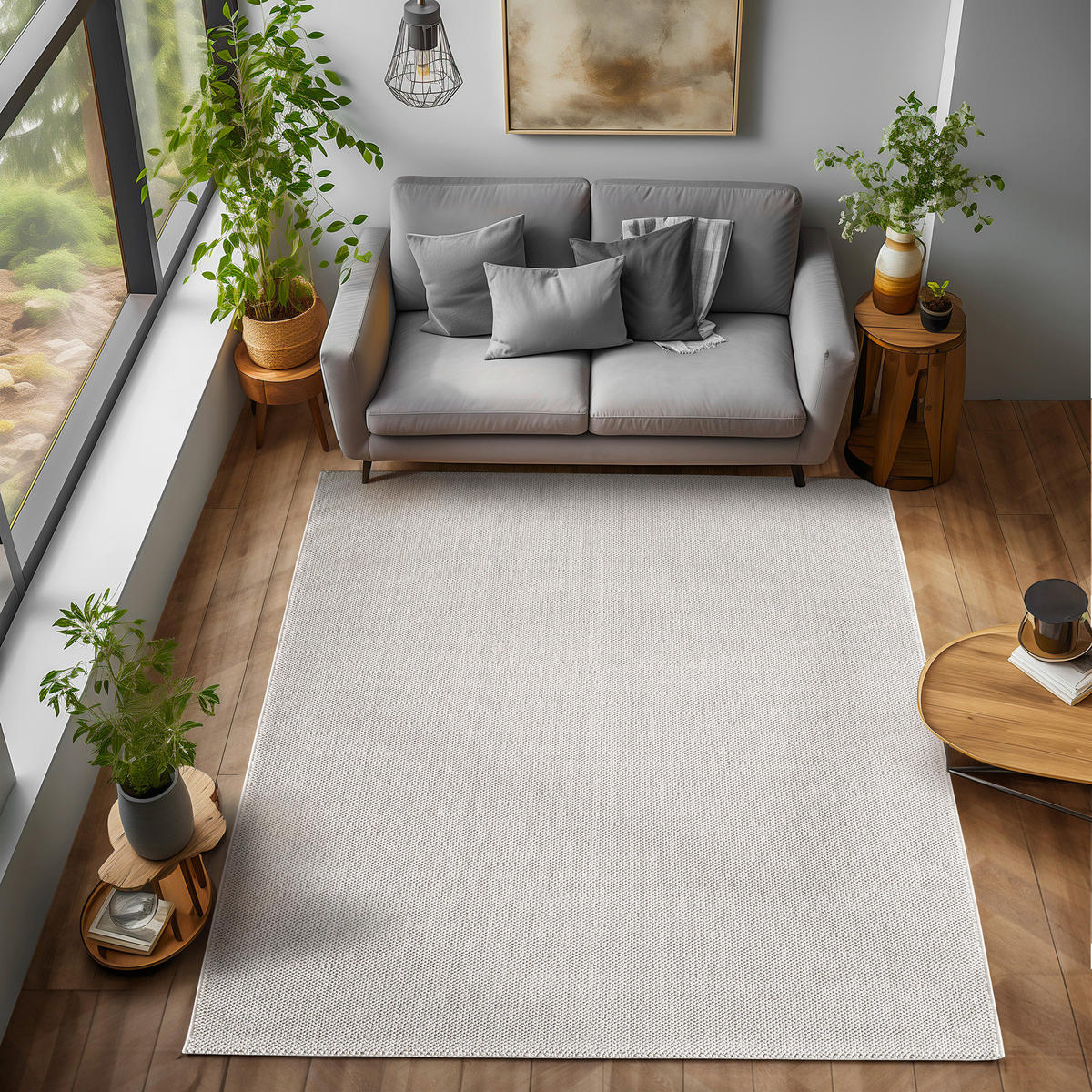 Ayyildiz Teppich LOOM creme B/L: ca. 140x200 cm LOOM - creme (140,00/200,00cm) - Ayyildiz