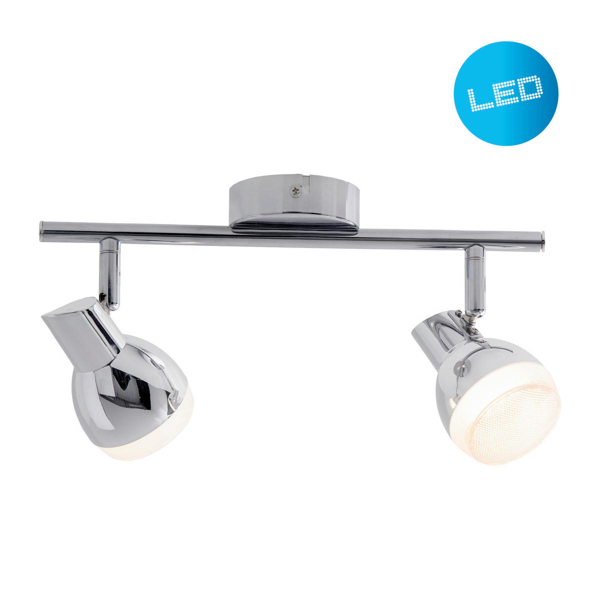 Näve Leuchten LED-Spot Chrom Kunststoff Metall B/H/T: ca. 30x13x8 cm 2 Brennstellen CHROMEY - Chrom (30,00/13,00/8,00cm) - Näve Leuchten