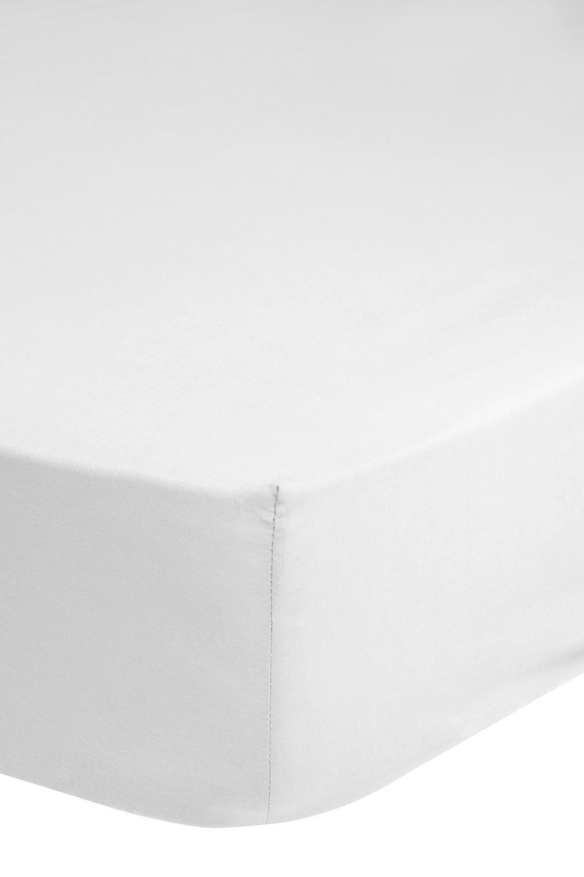 Baumwoll Spannbetttuch Spannbetttuch-Baumwolle 180x220cm - weiß (180,00/220,00cm) - Good Morning