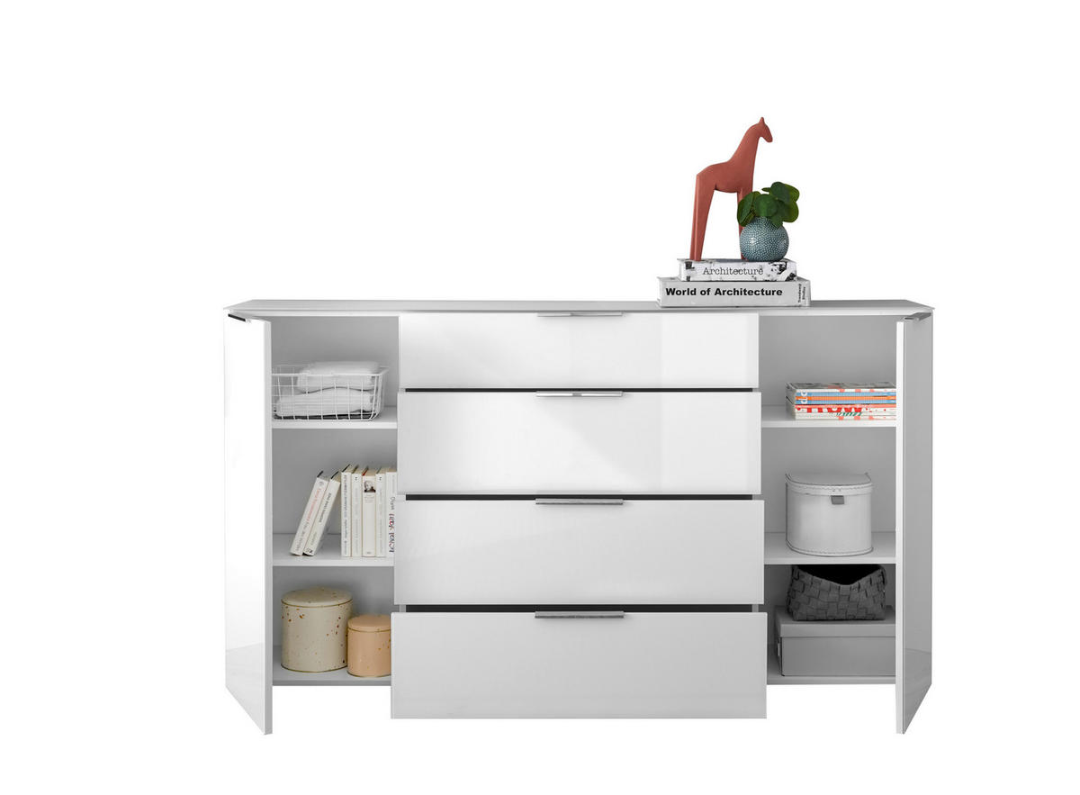 Kommode Santorin weiß B/H/T: ca. 180x99x40 cm Santorin - weiß (180,00/99,00/40,00cm)